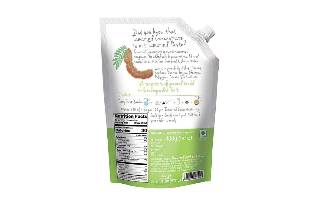 Indira's Tamarind Concentrate    Pack  400 grams